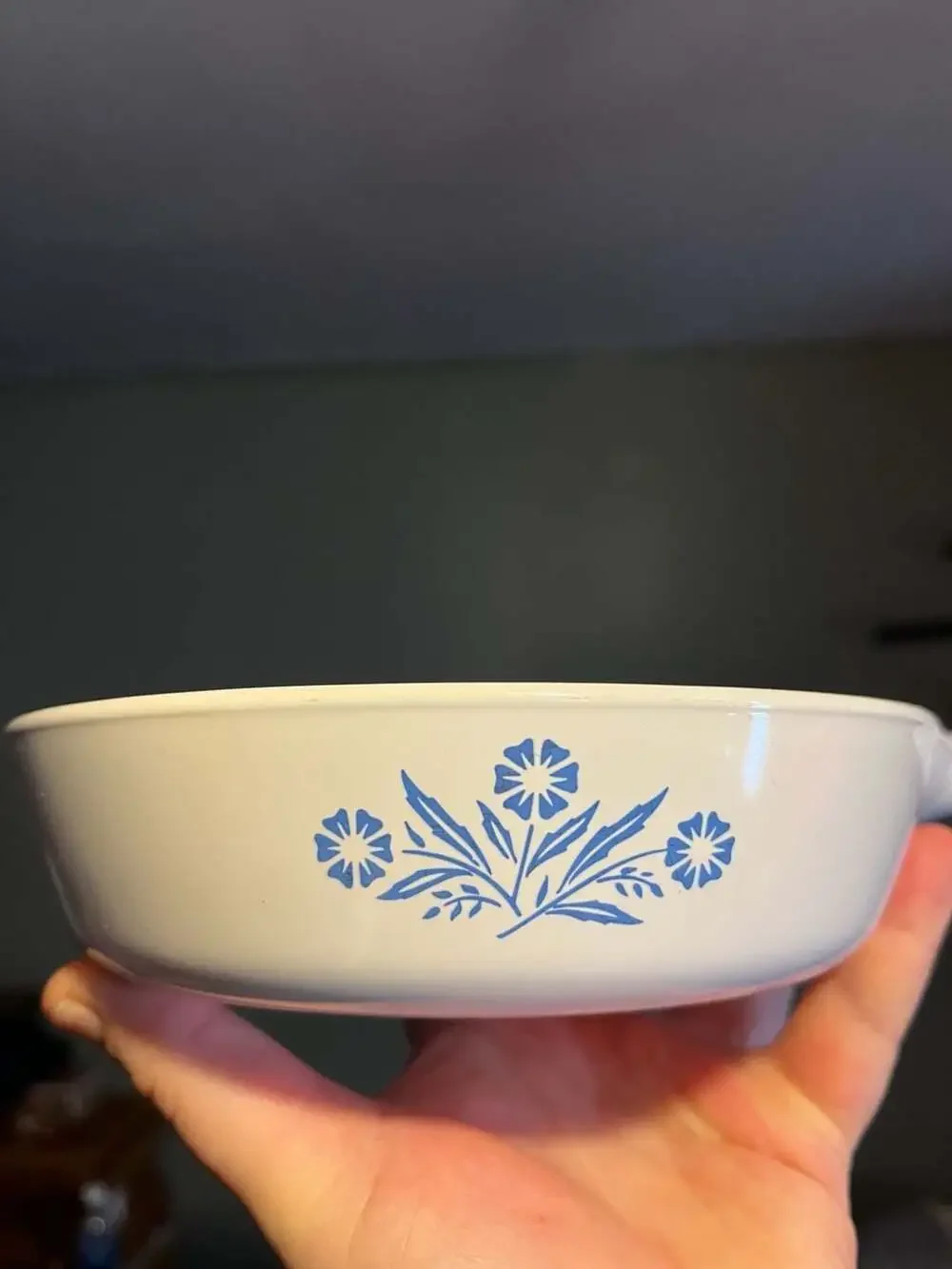Vintage Corning Ware Cornflower Blue White P-83-B Skillet Handle Pan 6.5